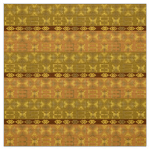 ethnic african pattern with Adinkra simbols Fabric