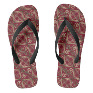 Ethnic African pattern with Adinkra simbols Jandals