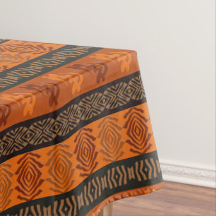 Ethnic African pattern with Adinkra simbols Tablecloth