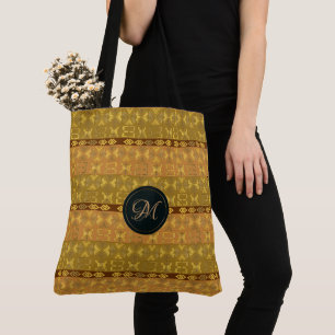 ethnic african pattern with Adinkra simbols Tote Bag