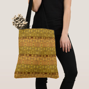ethnic african pattern with Adinkra simbols Tote Bag