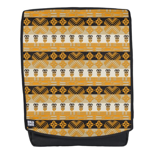 Ethnic African Style Tribal Stripes pattern Backpack (Front)