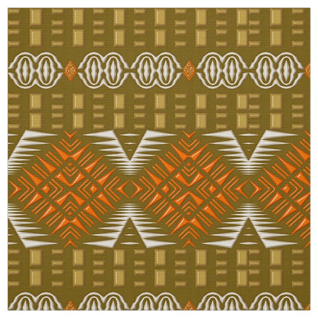 ethnic african tribal geometric pattern fabric (Swatch)