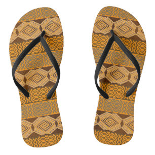 ethnic african tribal geometric pattern jandals