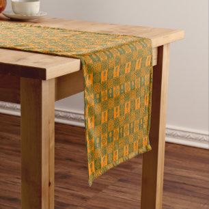 Ethnic african tribal geometric  pattern short table runner