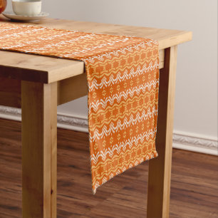 Ethnic african tribal geometric pattern short table runner