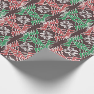 Ethnic African Tribal Geometric Wrapping Paper