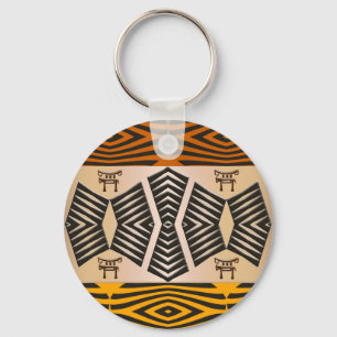 ethnic african tribal pattern key ring