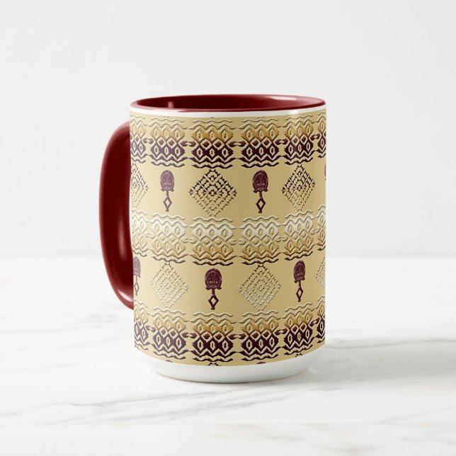 ethnic african tribal pattern mug (Front Left)