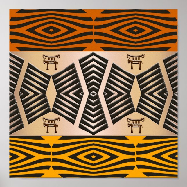 ethnic african tribal pattern poster (Front)