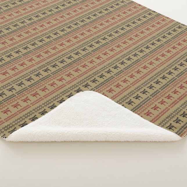 ethnic african tribal pattern sherpa blanket (3/4)