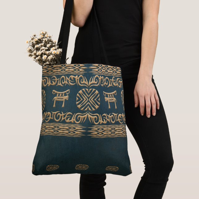 ethnic african tribal pattern tote bag (Close Up)