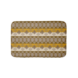 ethnic african tribal pattern with Adinkra simbols Bath Mat