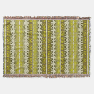 Ethnic african tribal pattern with Adinkra symbols Throw Blanket