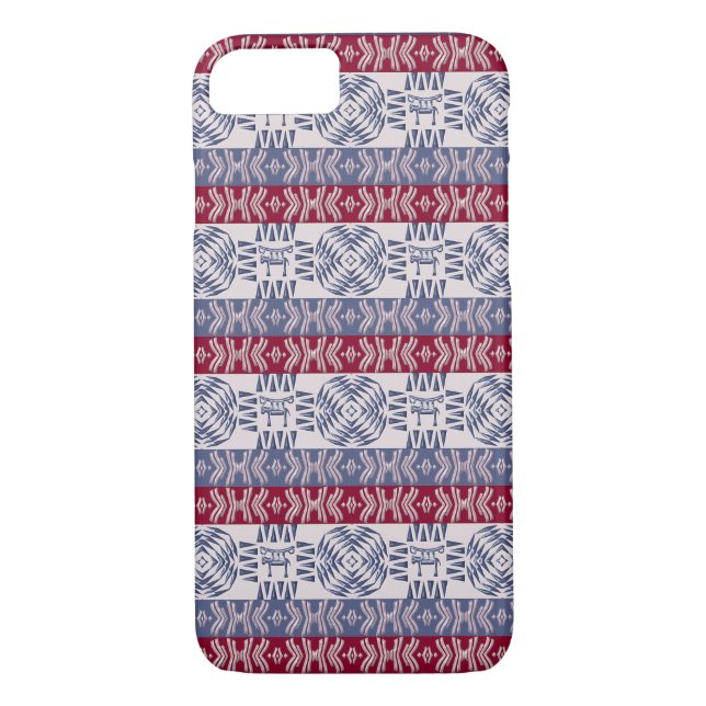 Ethnic african tribal pattern with  simbols Case-Mate iPhone case (Back)