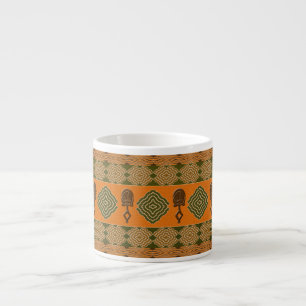 Ethnic african tribal striped pattern. espresso cup