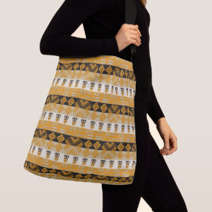 Ethnic African Tribal Stripes Pattern Crossbody Bag