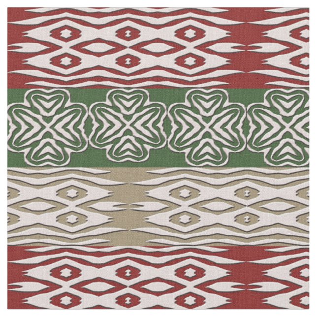 ethnic African Tribal Stripes pattern Fabric (Close Up)