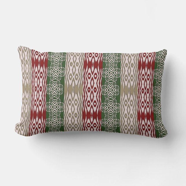 Ethnic African tribal stripes pattern Lumbar Cushion (Front)