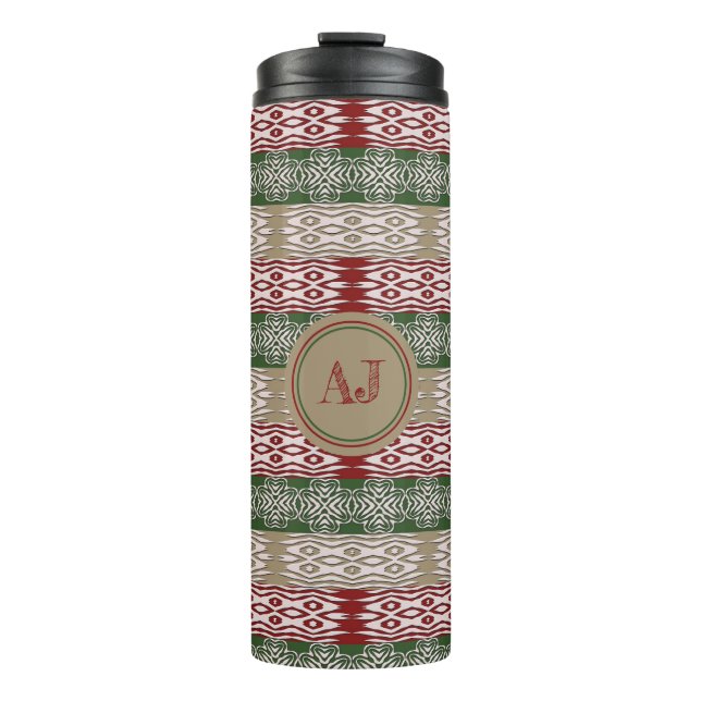 Ethnic African Tribal Stripes Pattern.  Thermal Tumbler (Front)