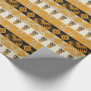 Ethnic African Tribal Stripes Pattern Wrapping Paper