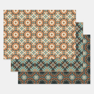 Ethnic American Boho Art Pattern Set 2 Wrapping Paper Sheet