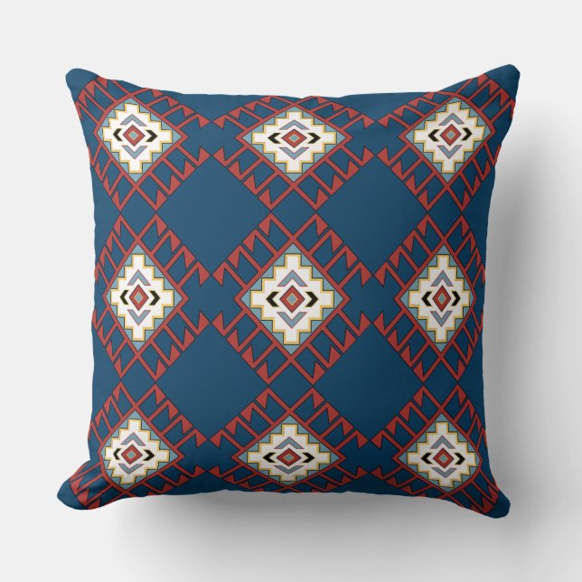 Ethnic Anatolian Design Throw Pillow (Front)
