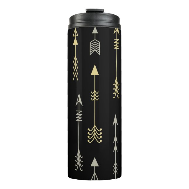 Ethnic Arrow: Seamless Pattern Design Thermal Tumbler (Front)