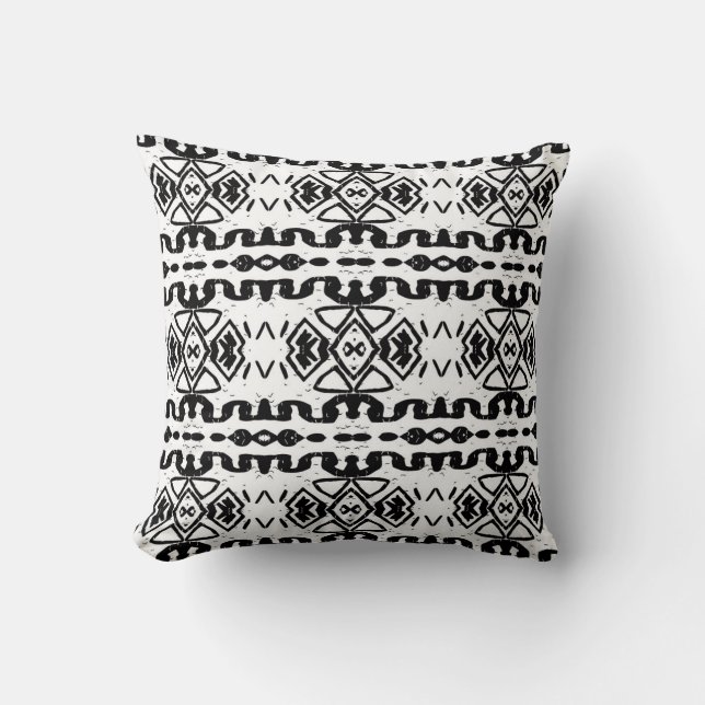 Ethnic Aztec, Vintage Striped Pattern. Cushion (Front)