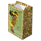 Ethnic Baby Girl | Yellow Sunflower Gold Glitter