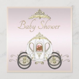 Ethnic Baby in Princess Coach Baby Shower Invitation