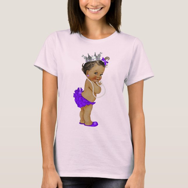 Ethnic Baby Princess and Pearls T-Shirt (Front)