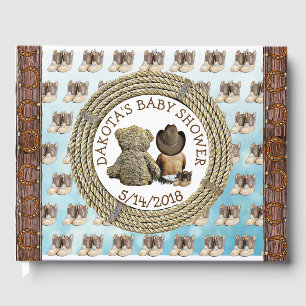 Ethnic Baby Shower Guest Book, Baby Lil Cowboy Book
