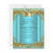 Ethnic Baby Shower Prince Gold Teal Aqua