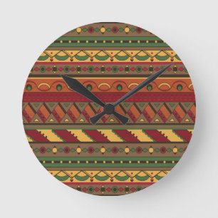 Ethnic background round clock