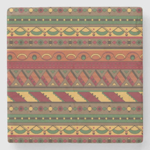 Ethnic background stone coaster