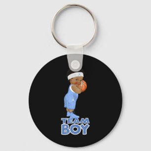 Ethnic Basketball Team Boy Baby Key Ring