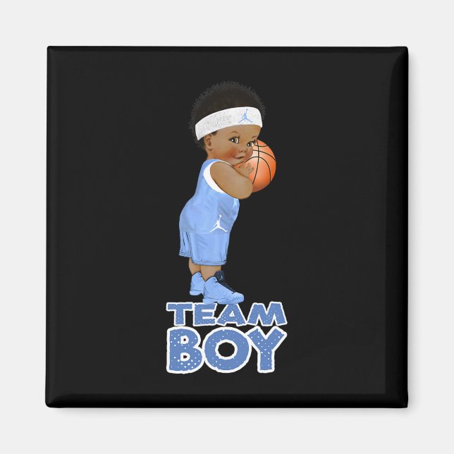 Ethnic Basketball Team Boy Baby Magnet (Front)