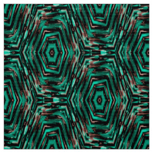 Ethnic, black and turquoise . fabric