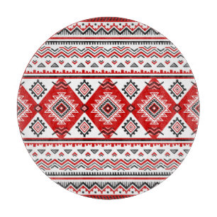 Ethnic black white red, Ukrainian motifs. Cutting Board
