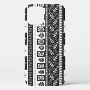 Ethnic Black White: Timeless Pattern iPhone 12 Case