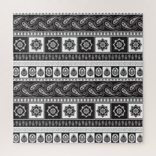 Ethnic Black White: Timeless Pattern Jigsaw Puzzle