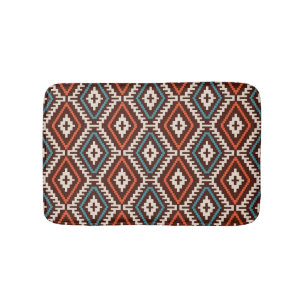 Ethnic Bohemian Fashionable Seamless Ornament Bath Mat