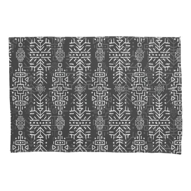 Ethnic Boho Chic: Seamless Tribal Design Pillowcase (Front)