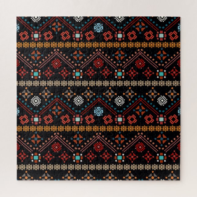 Ethnic Boho: Colourful Tribal Seamless. Jigsaw Puzzle (Vertical)