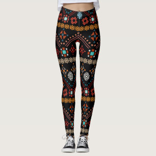 Ethnic Boho: Colourful Tribal Seamless. Leggings