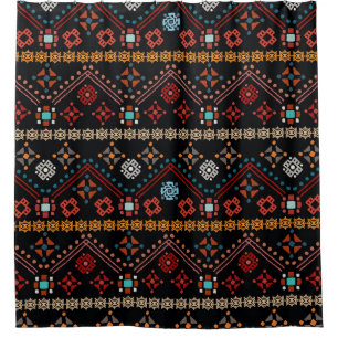 Ethnic Boho: Colourful Tribal Seamless. Shower Curtain