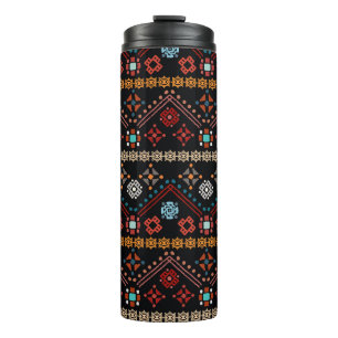 Ethnic Boho: Colourful Tribal Seamless. Thermal Tumbler