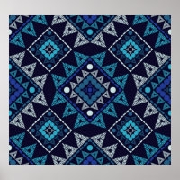 Ethnic Boho Embroidery Seamless Pattern