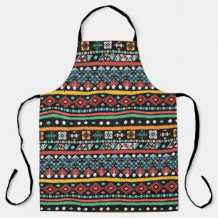 Ethnic Boho: Geometric Pixel Print Apron